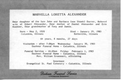 Marvella Loretta <I>Durrer</I> Alexander 