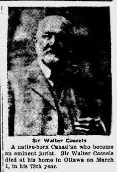 Sir Walter Gibson Pringle Cassels 