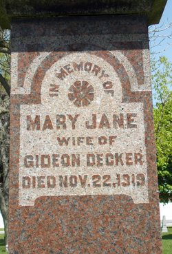 Mary Jane <I>Garnsey</I> Decker 