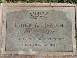 Esther <I>Wasser</I> Haxton 
