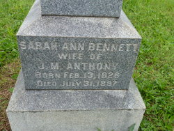 Sarah Ann <I>Bennett</I> Anthony 