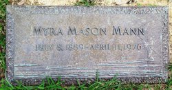 Myra Benson <I>Mason</I> Mann 