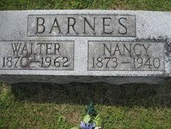 Nancy “Nannie” <I>Cameron</I> Barnes 