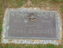 Virginia Ann “Jenny” <I>Swisher</I> Achgill 