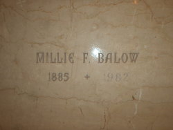 Millicent Friederike “Millie” <I>Bruns</I> Balow 