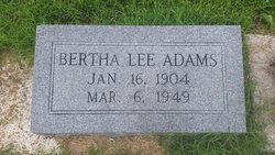 Bertha Lee <I>Wyatt</I> Adams 