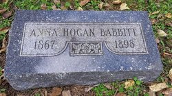 Bridget Anne “Anna” <I>Hogan</I> Babbitt 