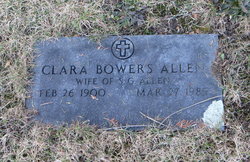Clara <I>Bowers</I> Allen 