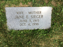 Jane E. <I>Snyder</I> Sieger 