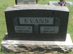 Mary Adeline <I>Quarles</I> Evans 