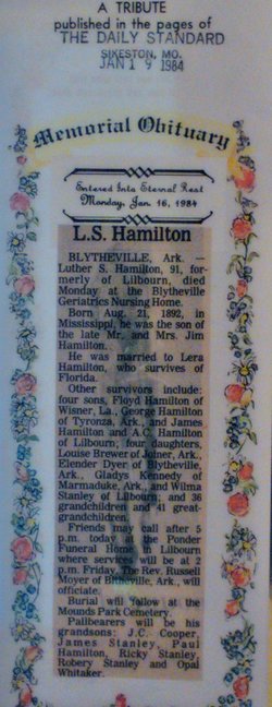 Luther S Hamilton 