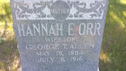 Hannah E. <I>Orr</I> Allen 
