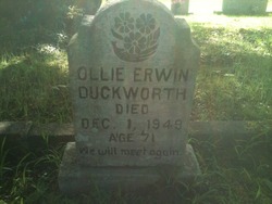 Ollie <I>Erwin</I> Duckworth 