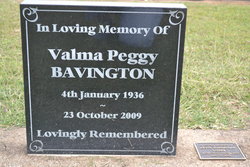 Valma Peggy Bavington 
