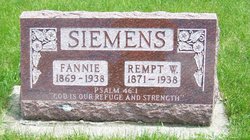 Fentje E. “Fannie” <I>Abbas</I> Siemens 