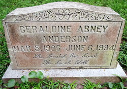 Geraldine <I>Abney</I> Anderson 