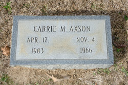 Carrie Lou <I>Martin</I> Axson 