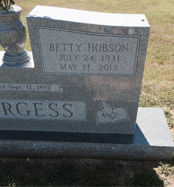 Betty Jane <I>Hobson</I> Burgess 