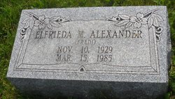 Elfrieda M “Fred” Alexander 