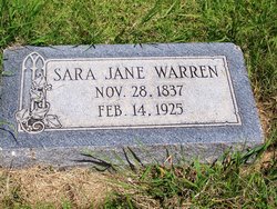 Sarah Jane <I>Dugger</I> Warren 