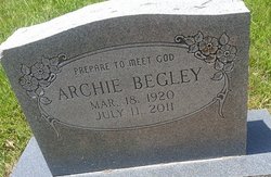Archie H Begley 