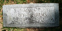 Mary Frances <I>Reed</I> Adams 