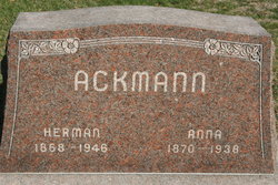 Anna <I>Humbracht</I> Ackmann 