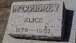 Alice Caroline <I>Sanders</I> McCoubrey 