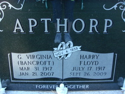 G Virginia <I>Bancroft</I> Apthorp 