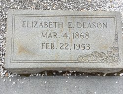 Elizabeth Elmina <I>Snyder</I> Deason 