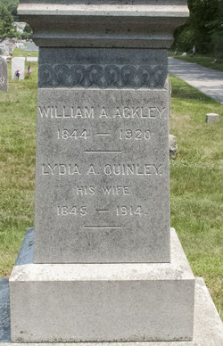 Lydia A. <I>Quinley</I> Ackley 