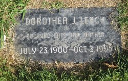 Dorothea Josephine <I>Thiel</I> Leach 