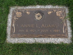 Annie Lee <I>Eddins</I> Adams 