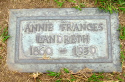 Anna Frances <I>Hoes</I> Landreth 