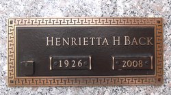 Henrietta <I>Howard</I> Back 