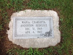 Maria Charlotta <I>Anderson</I> Hedelius 