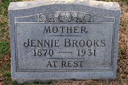 Rebecca Jane “Jennie” <I>Rideout</I> Brooks 