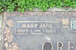 Mary Jane <I>Strickler</I> Orewiler 