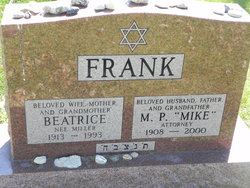 Beatrice <I>Miller</I> Frank 