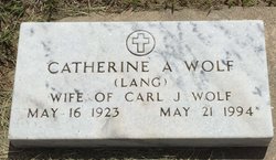 Catherine A. <I>Lang</I> Wolf 