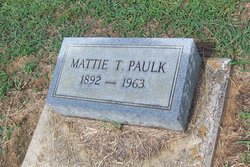 Martha “Mattie” <I>Tomberlin</I> Paulk 