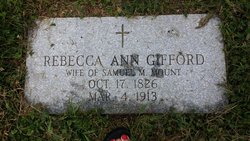 Rebecca Ann <I>Gifford</I> Mount 