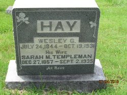 Sarah M <I>Templeman</I> Hay 