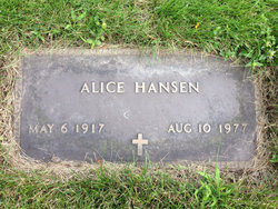 Alice <I>Duriavich</I> Hansen 