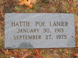 Hattie <I>Poe</I> Lanier 