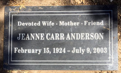 Jeanne <I>Carr</I> Anderson 
