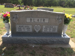 Mary Anna <I>Raymer</I> Blair 
