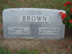 Winifred M “Winnie” <I>Wortley</I> Brown 