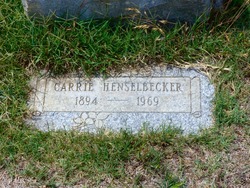 Carrie A <I>Fritz</I> Henselbecker 