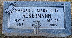 Margaret Mary <I>Lutz</I> Ackermann 